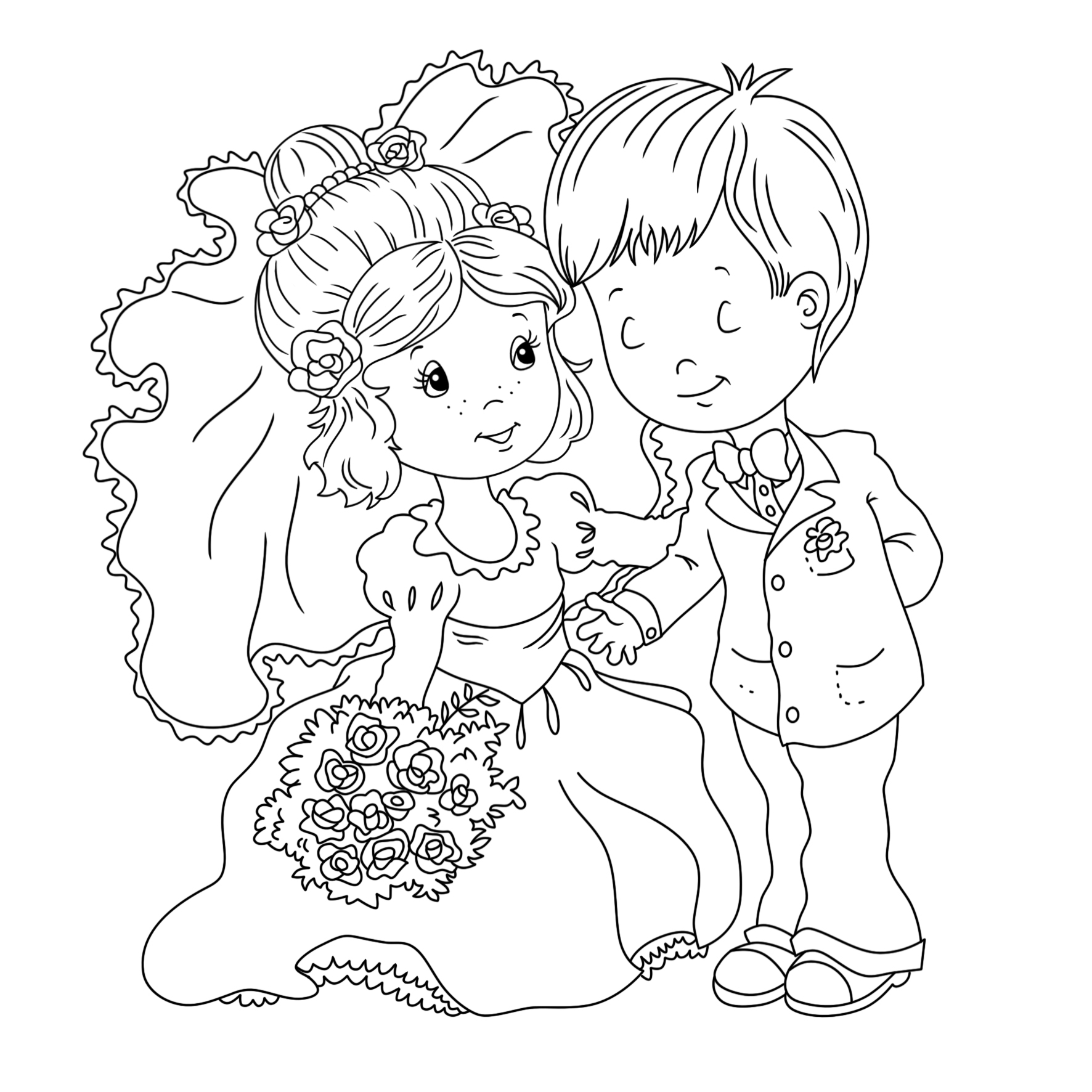 printable wedding coloring pages