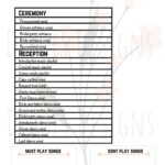 Wedding Music Checklist Template Wedding Planning Wedding Organization Wedding Printable Digital Download Flowers Floral Elegant Etsy