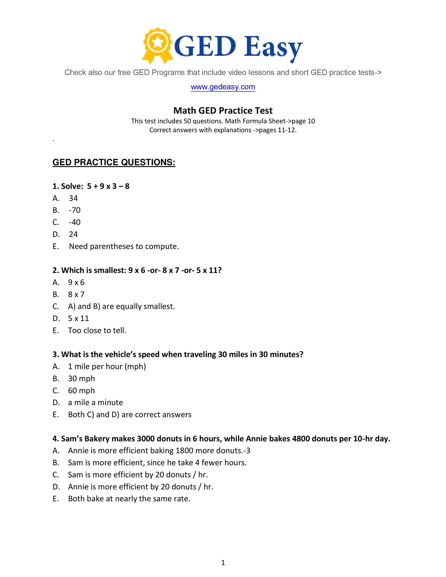 Week 15 Homework Adv Math Printable ged math practice test2 DO 
