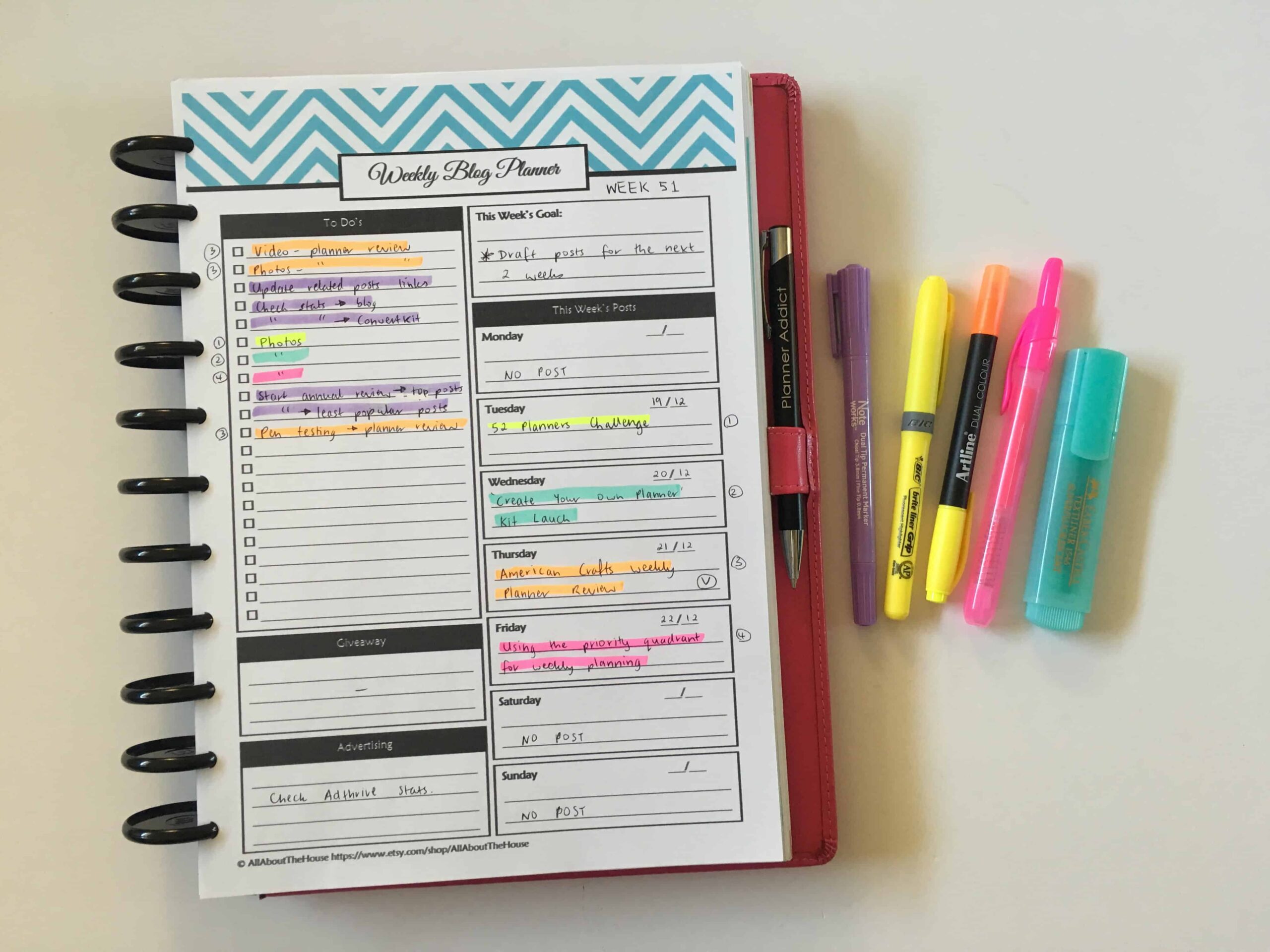 Weekly Planning Using Only A Printable To Do List Week 51 Of The 