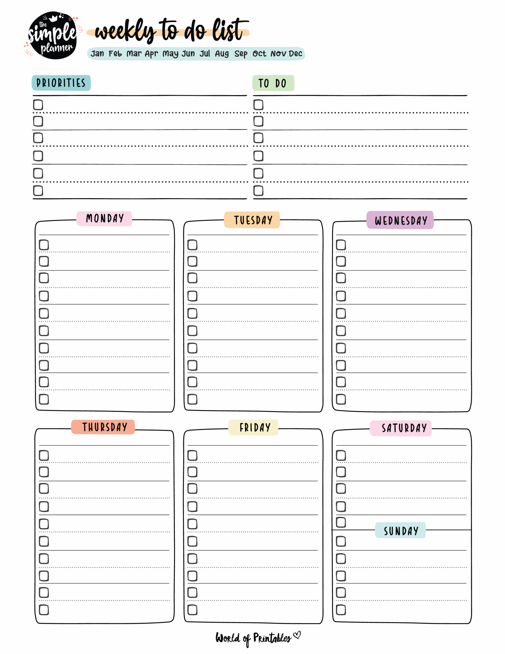 to do list printable