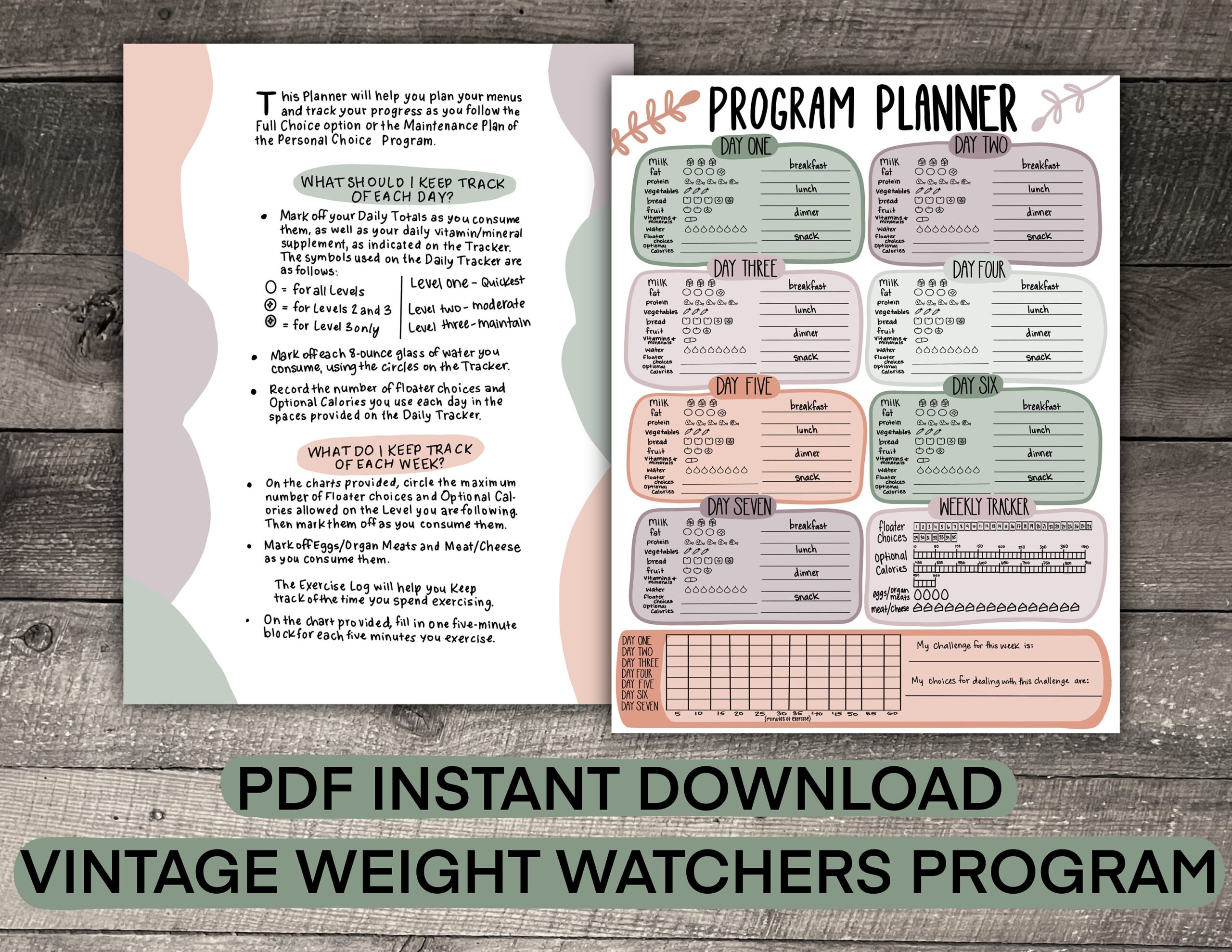 Weight Watchers 90s PDF PDF Weight Watchers Digital Download 