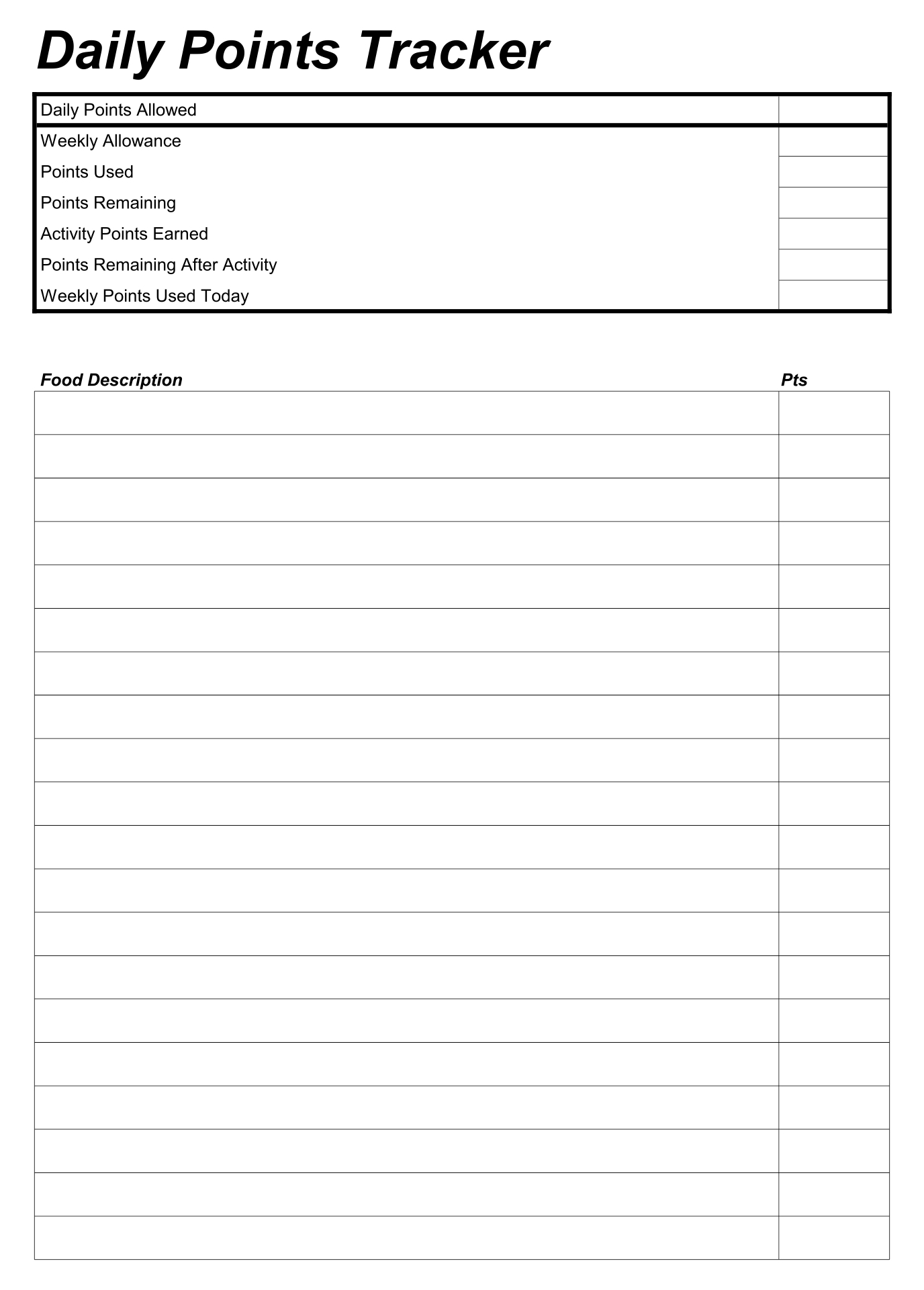 Weight Watchers Sheets 10 Free PDF Printables Printablee Weight Watchers Sheets 10 Free PDF Printables Printablee
