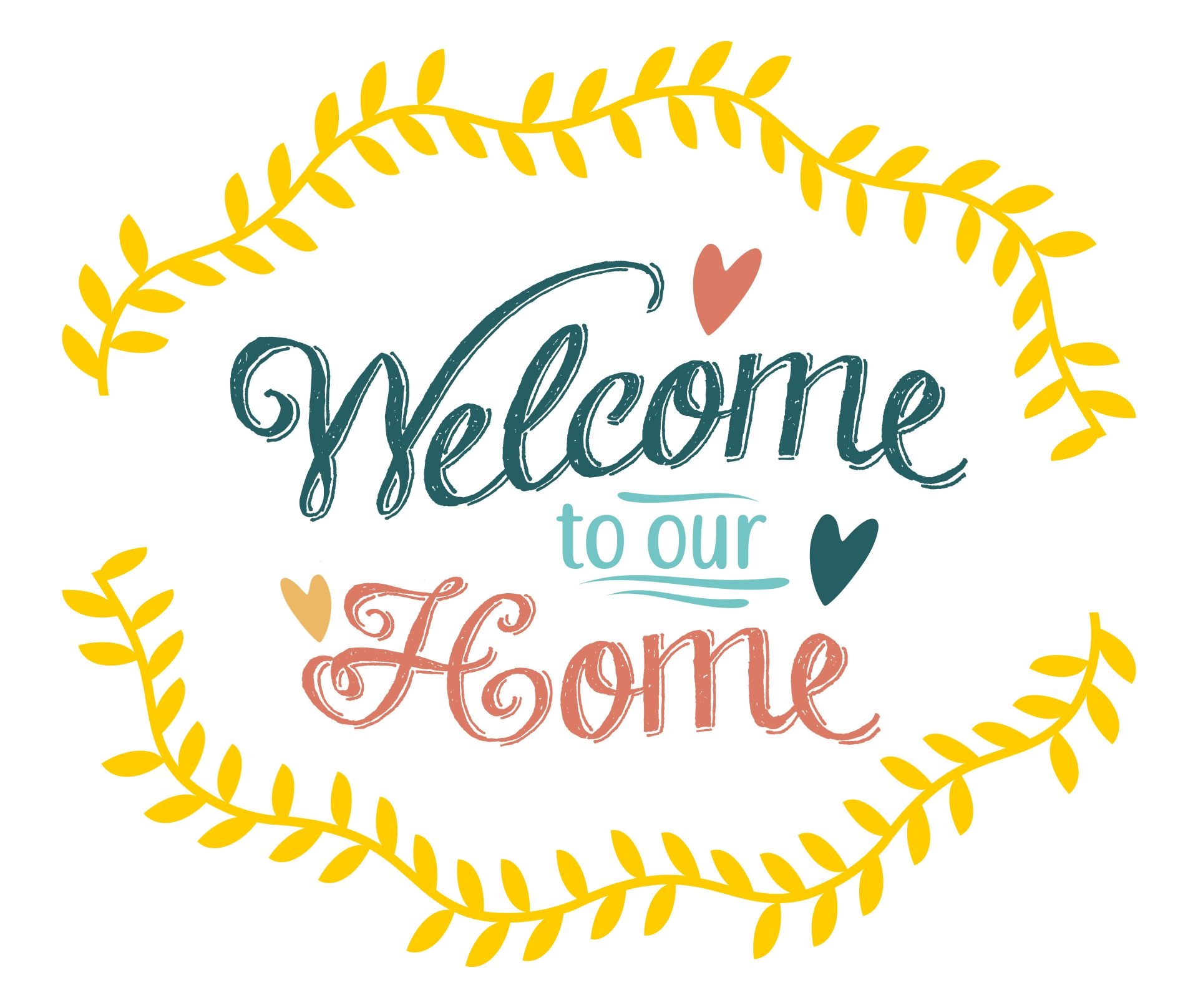 Welcome To Our Home Sign Blank Sign Viva Magenta Stripe Petina Look DECOE 2746 DH 18 Wood Round