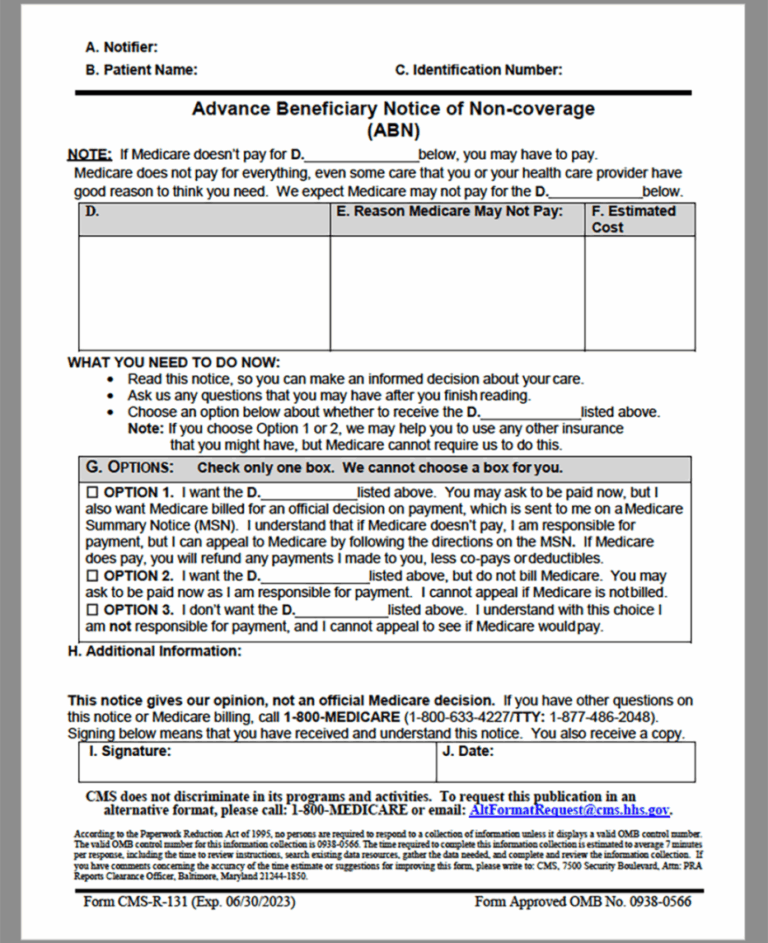 What Is A Medicare Advance Beneficiary Notice 