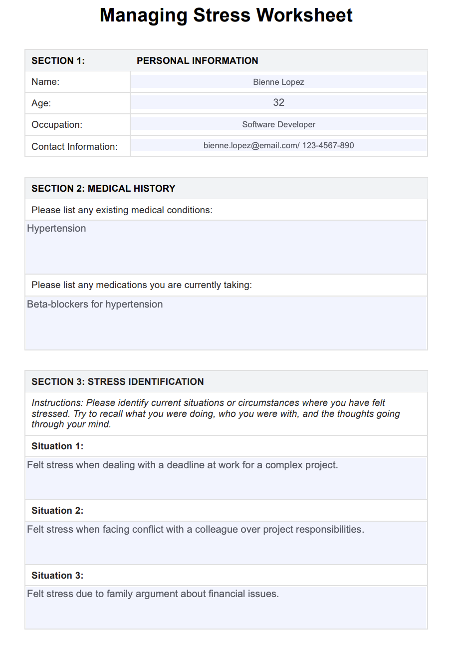 What Is Stress Worksheets Library