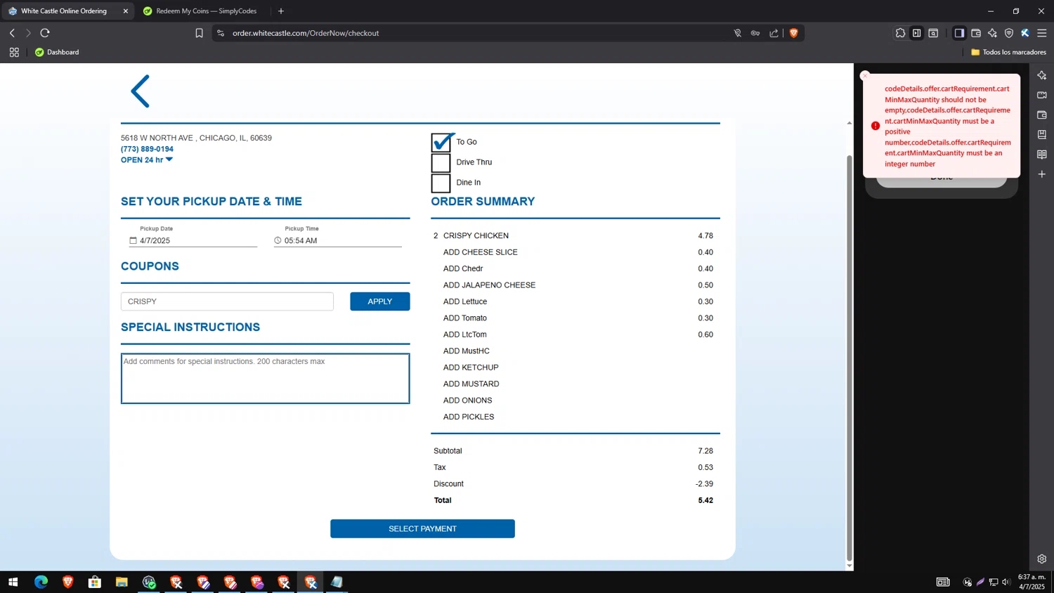 White Castle Coupon Codes 20 Off Verified Aug 2025