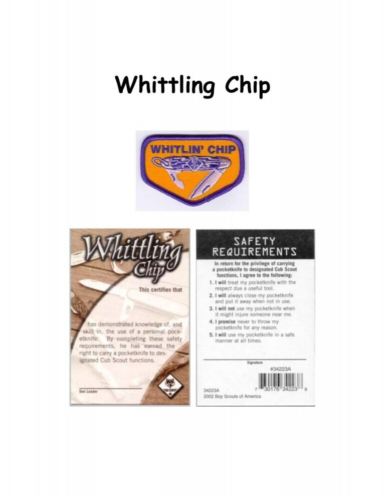 Whittling Chip LDS Cub Scout