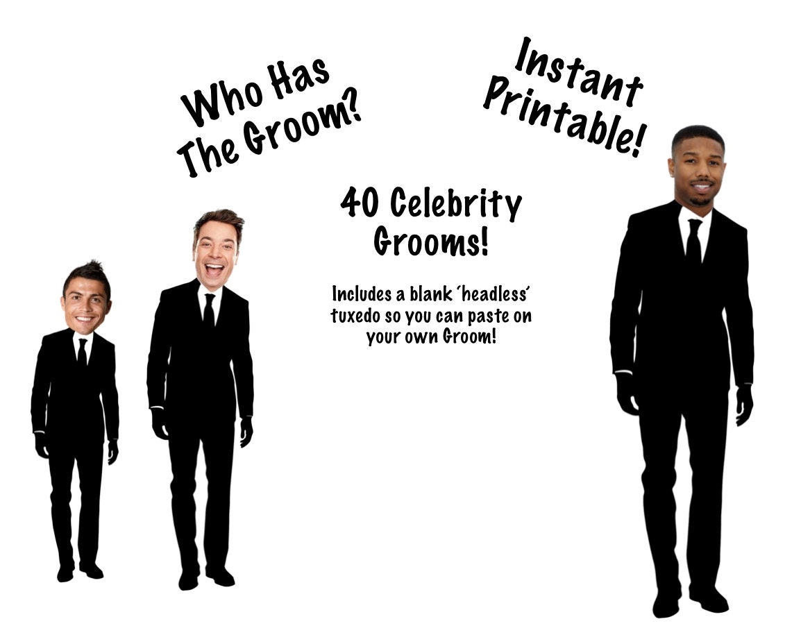 Who Has The Groom Game Instant Printable Download PDF Fun Unique Games Bridal Shower DIY PDF Wedding