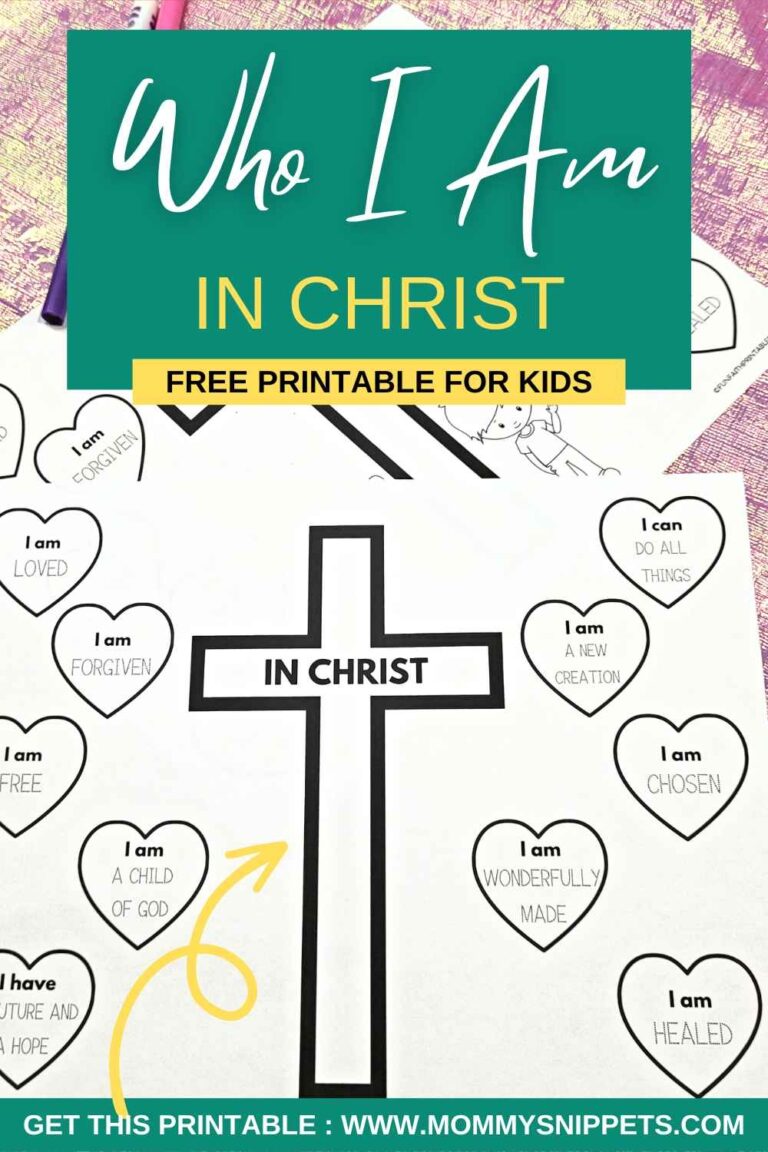 Who I Am In Christ Printable Free Who I Am In Christ Worksheet
