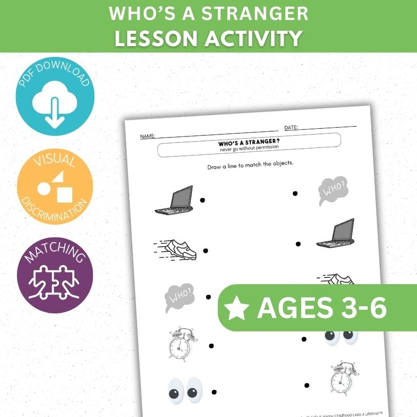 Who s A Stranger Activity Matching Activity Lil Iguana