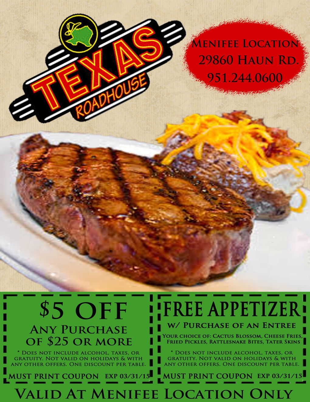 Who s Hungry Texas Roadhouse Grill Coupons Menifee 24 7 Who s Hungry Texas Roadhouse Grill Coupons Menifee 24 7