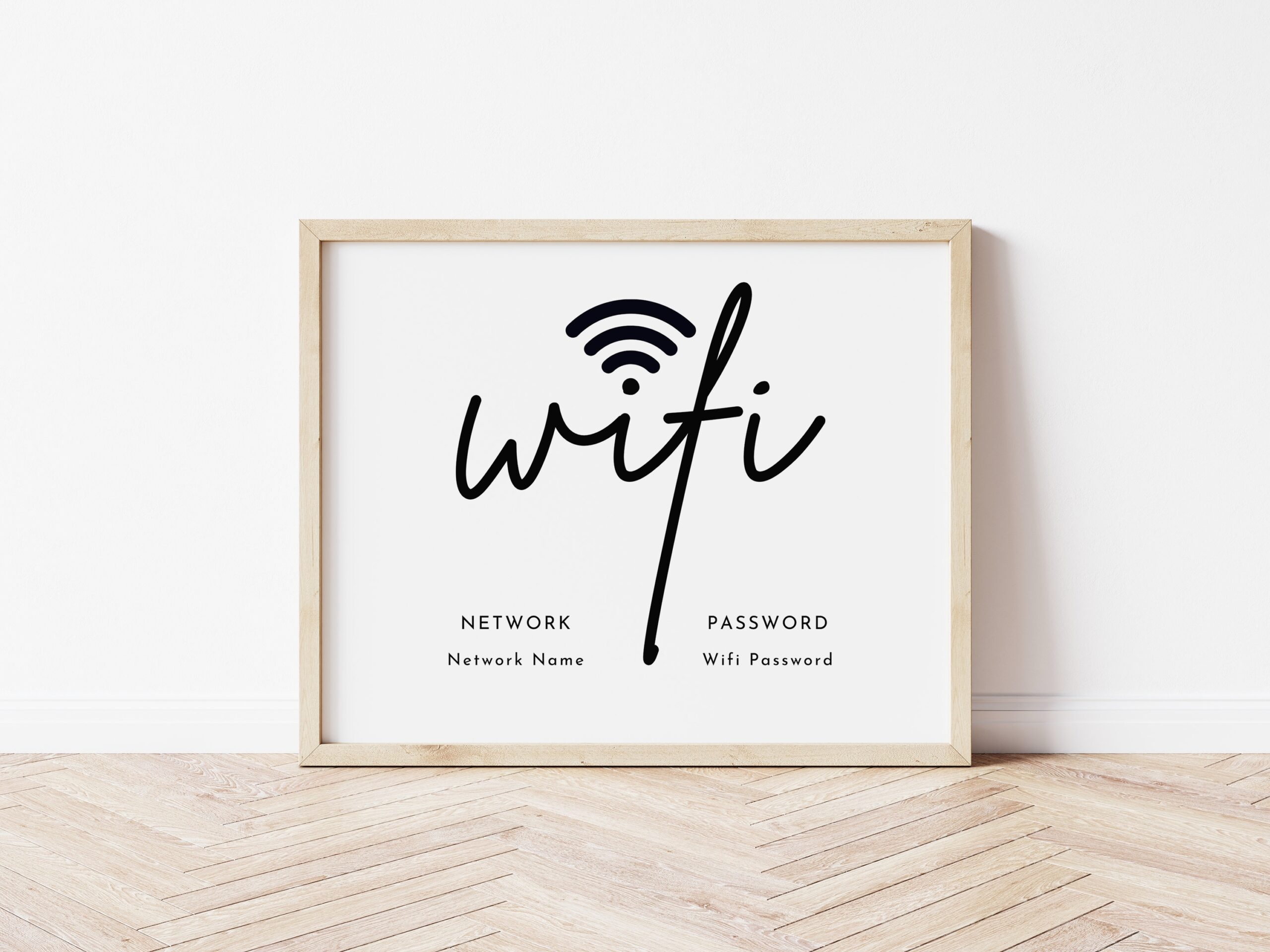 Wifi Password Sign Printable Editable Free Wifi Sign Template 