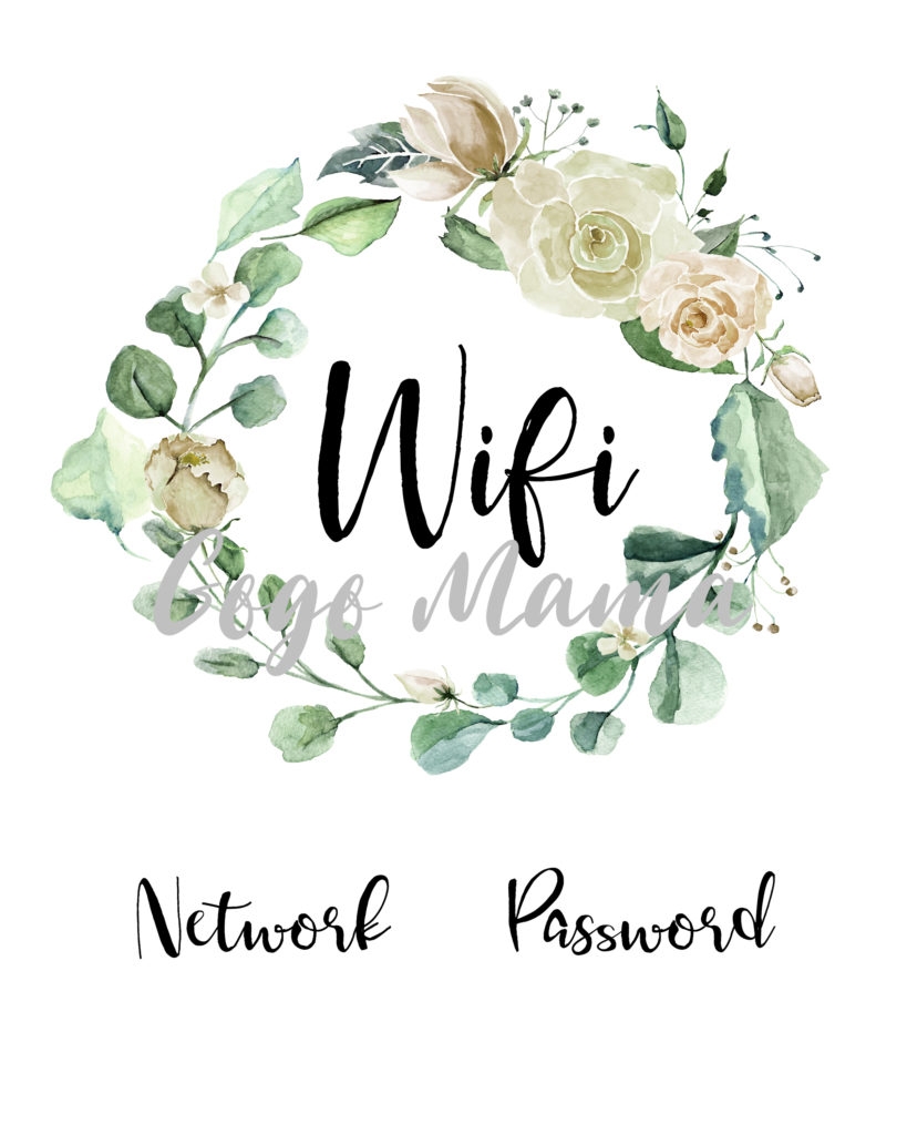 WIFI Printable Template In 8x10 5x7 And 4x6 Gogo Mama