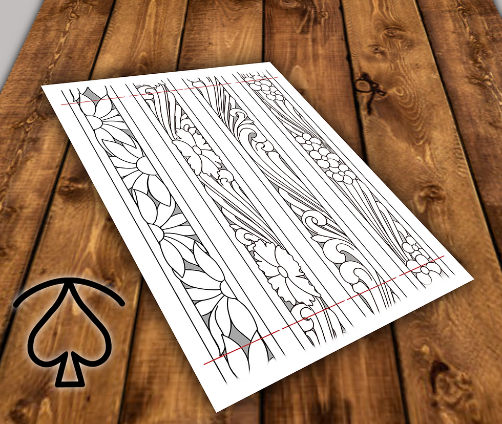 free printable leather belt tooling patterns