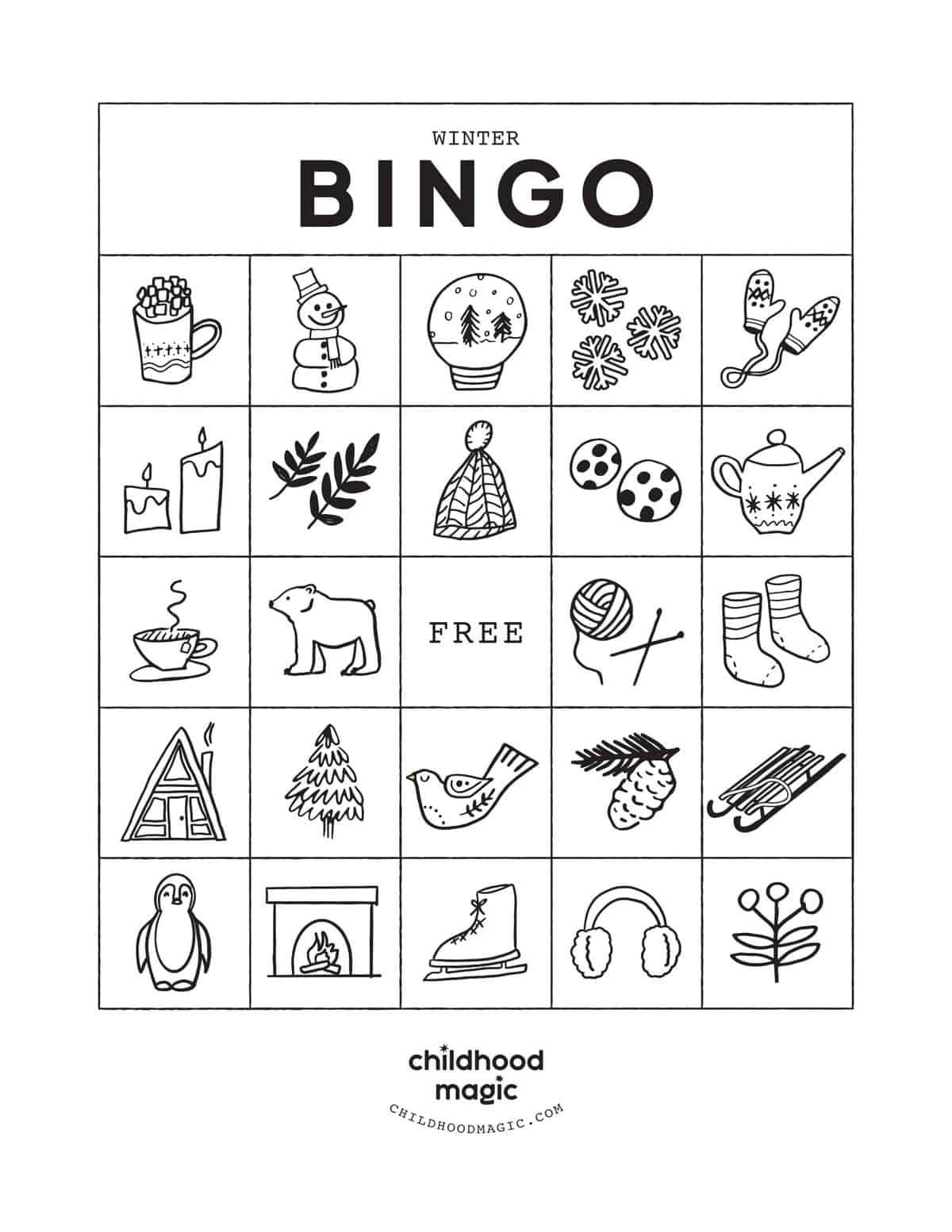 Winter Bingo Childhood Magic