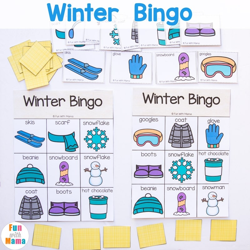 Winter Bingo Game Fun With Mama
