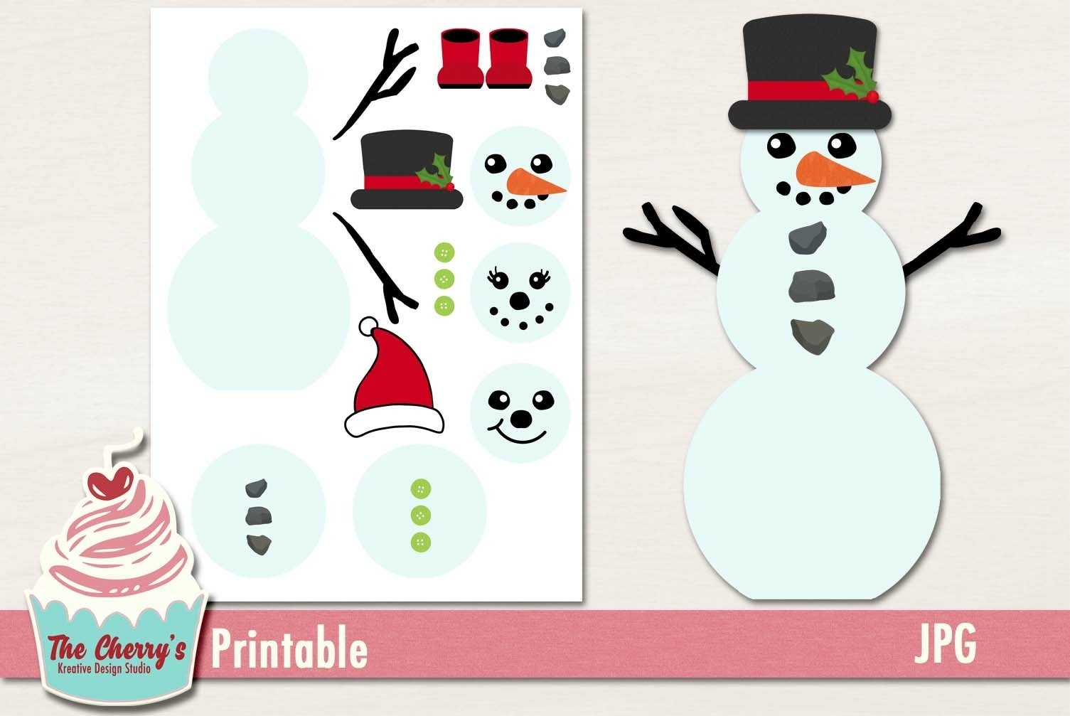 Winter Bundle Build A Snowman And Printable