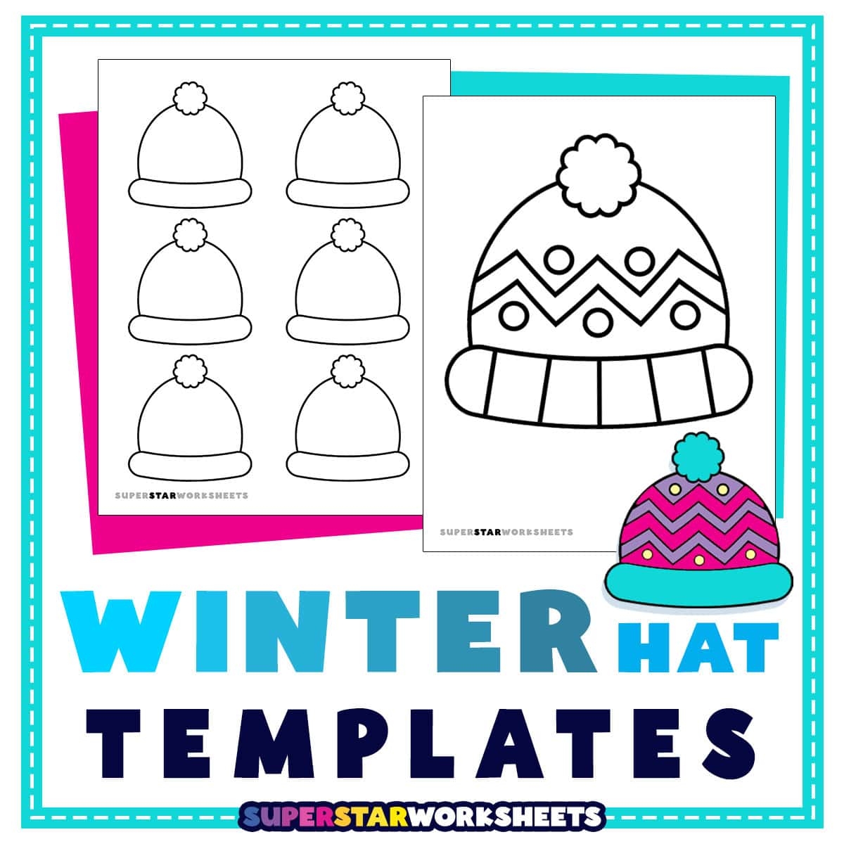 Winter Hat Template Free Printables Superstar Worksheets
