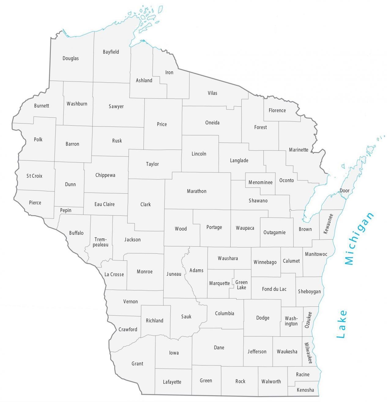 free printable map of wisconsin