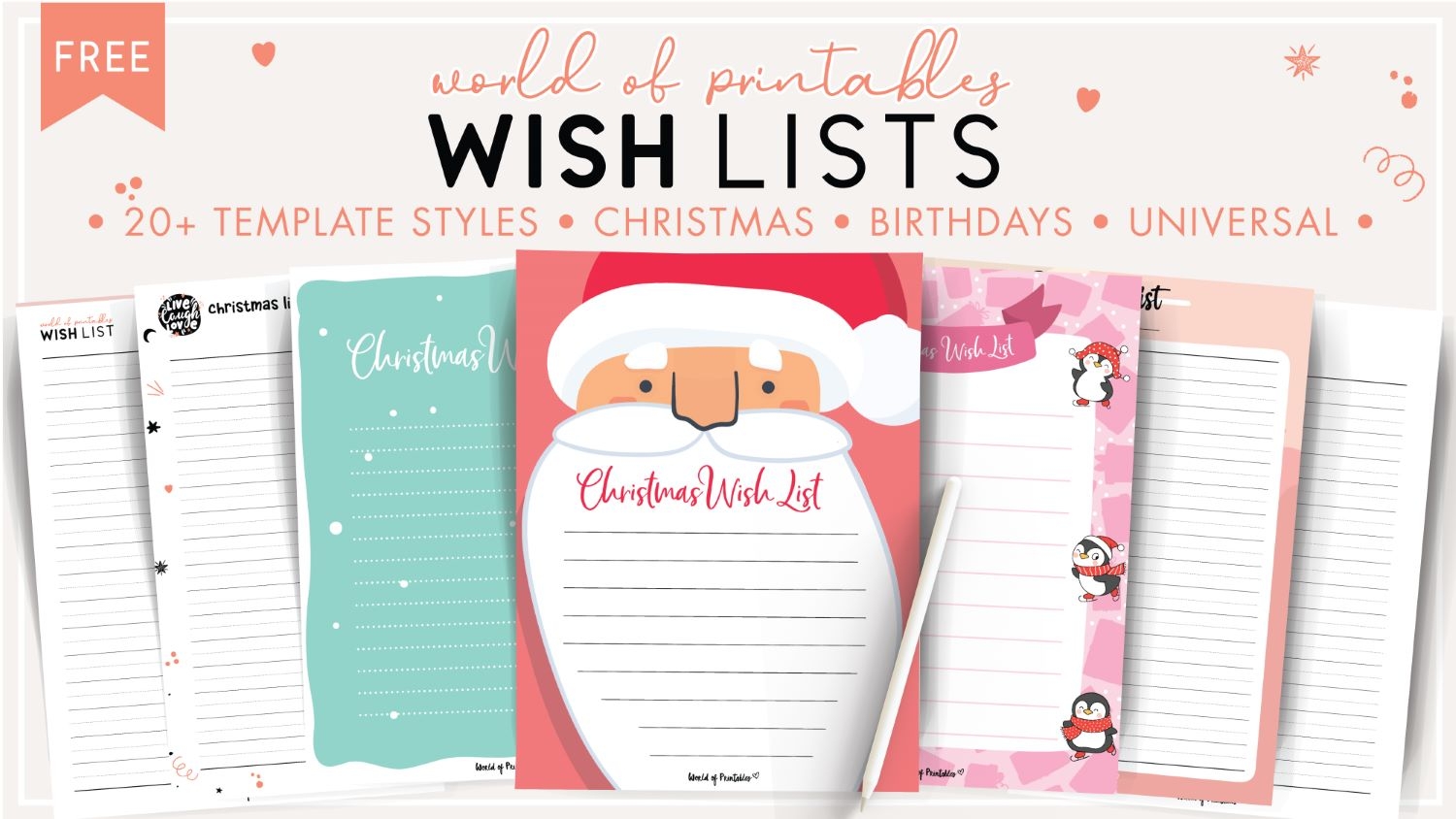 Wish List Templates For Christmas Amazon U0026 Universal World Of Printables