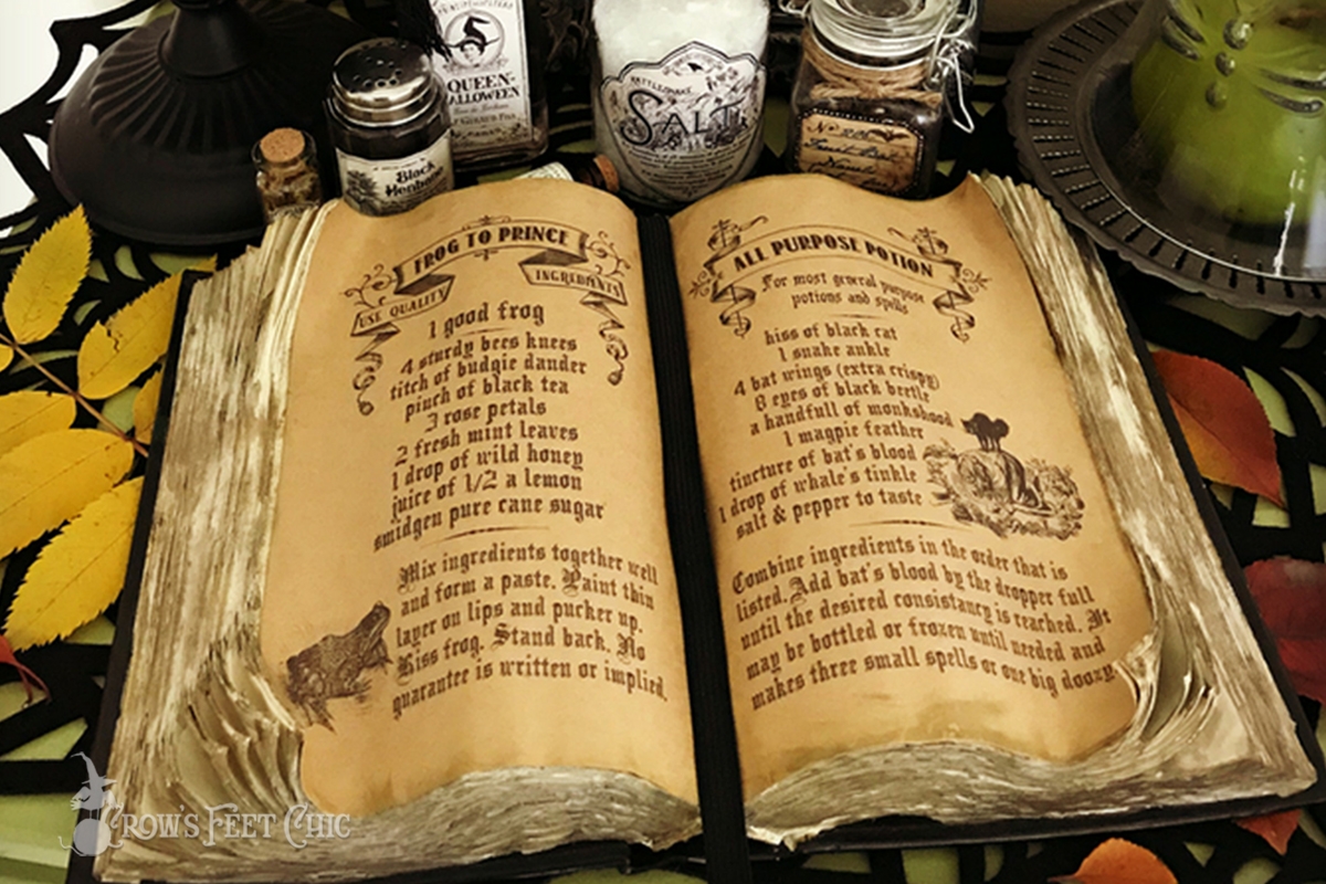 Witches Spell Book Free Printable Crow s Feet Chic