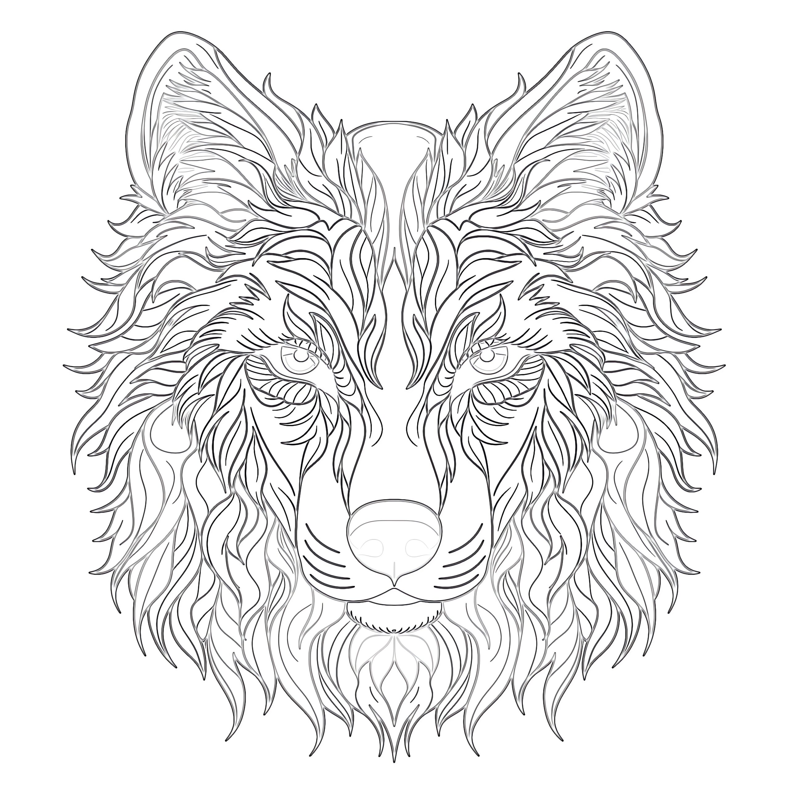 Wolf Coloring Pages For Adults Coloring Pages Mimi Panda