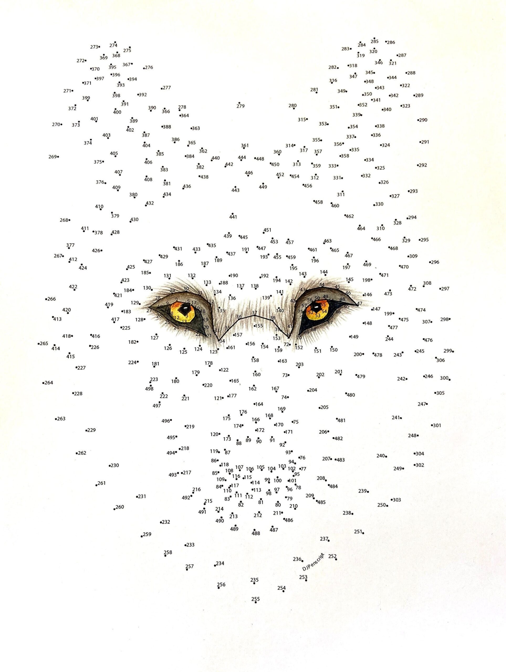 Wolf Extreme Dot To Dot PDF Activity And Coloring Page