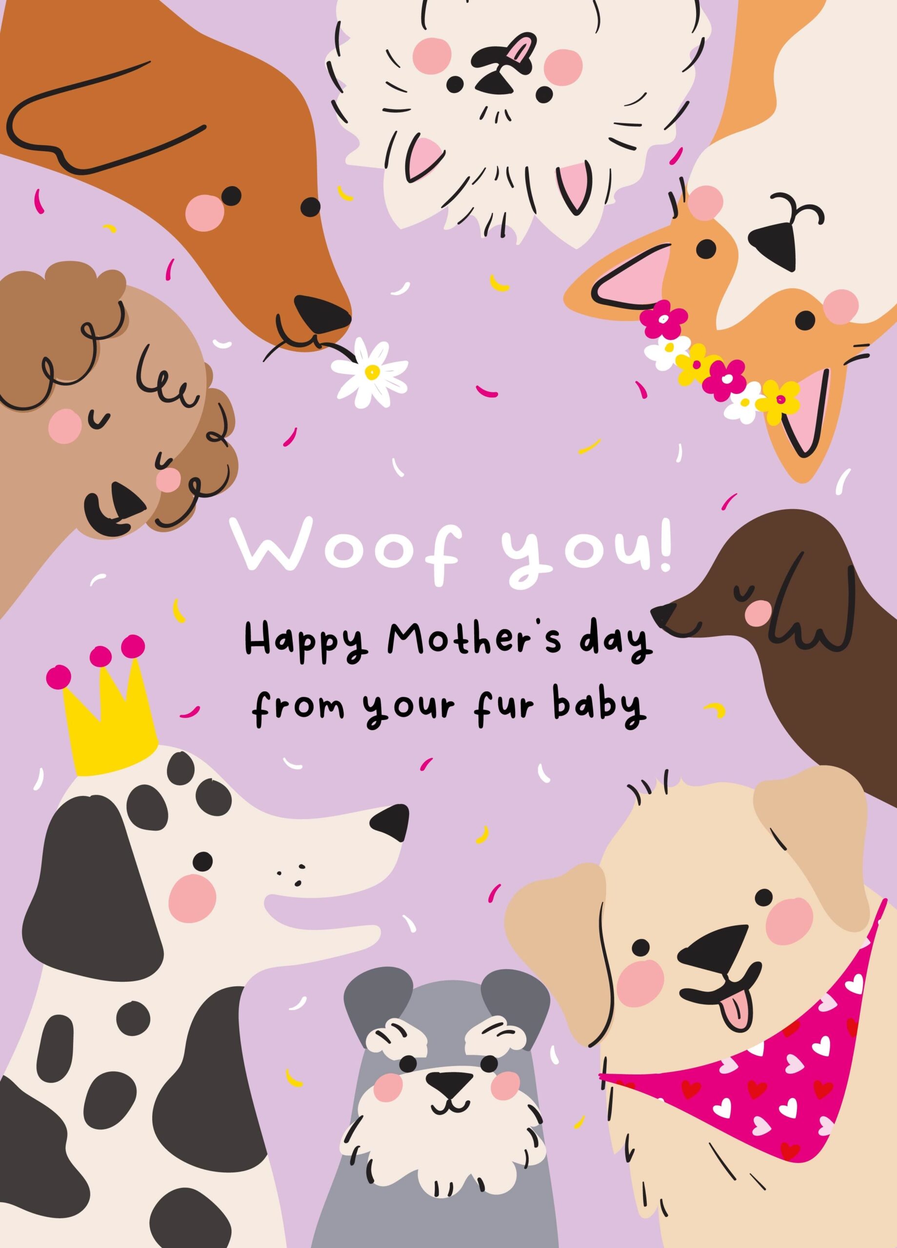 printable mothers day cards from the dog