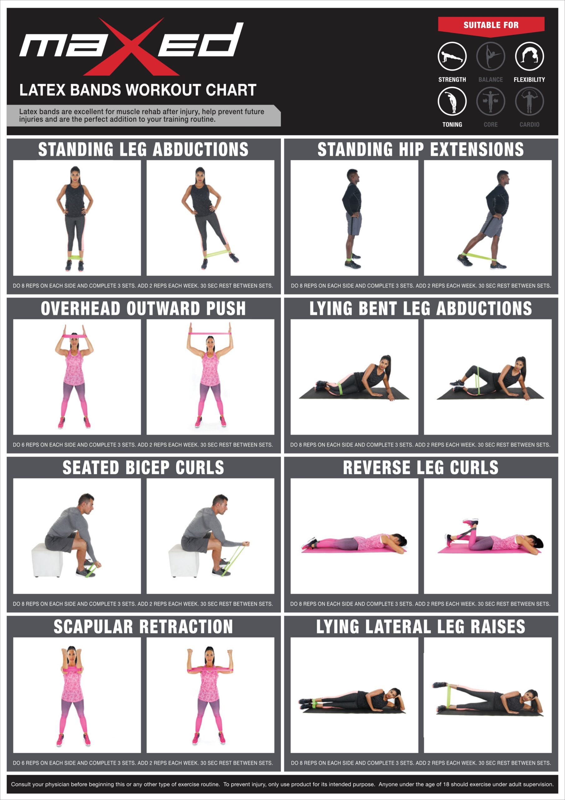 Workout Chart Day Resistance Band Workout Full Day Workout Plan For Men TikTok Shop