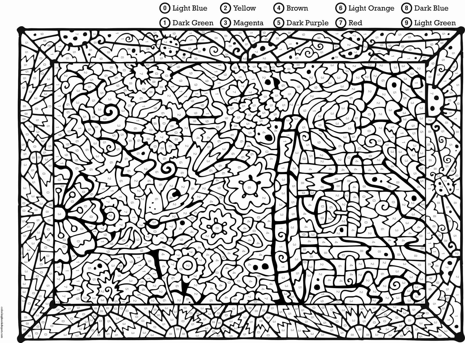 Worksheet Advanced Color By Number