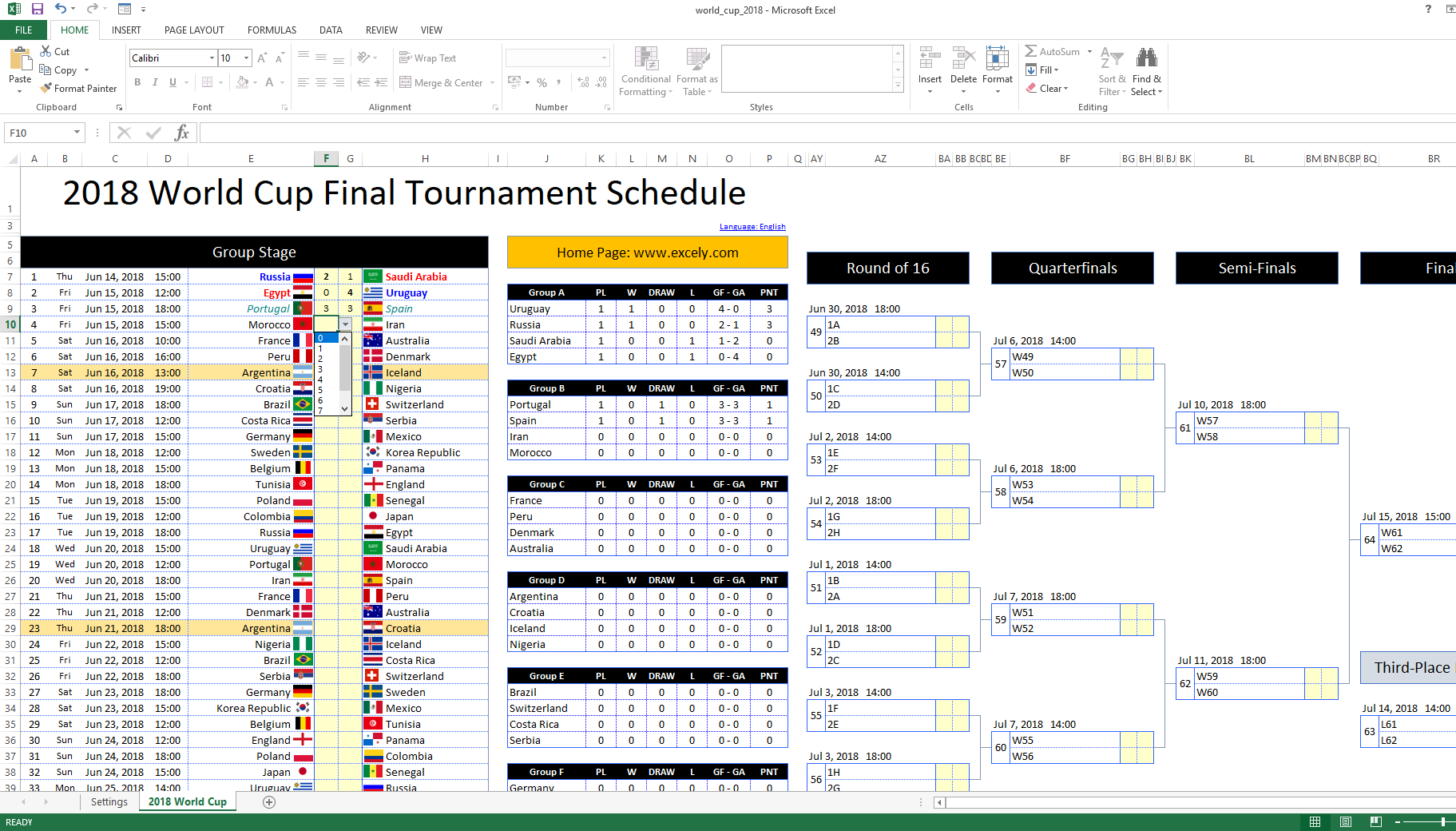 World Cup 2018 Spreadsheet Computroon