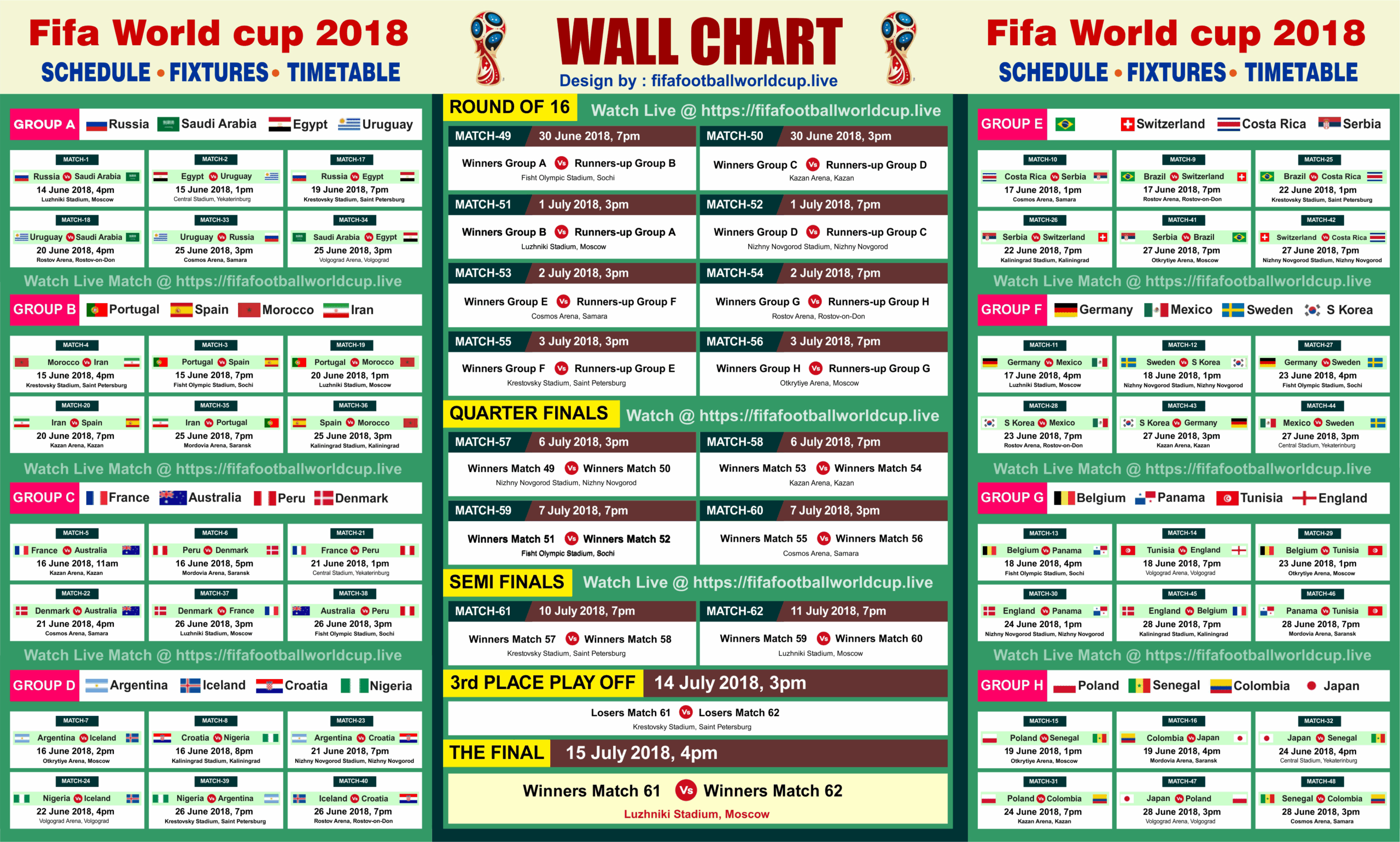 World Cup Match Schedule Steemit