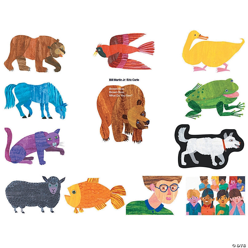 World Of Eric Carle Brown Bear Brown Bear What Do You See Felt Puppets 11 Pc Oriental Trading