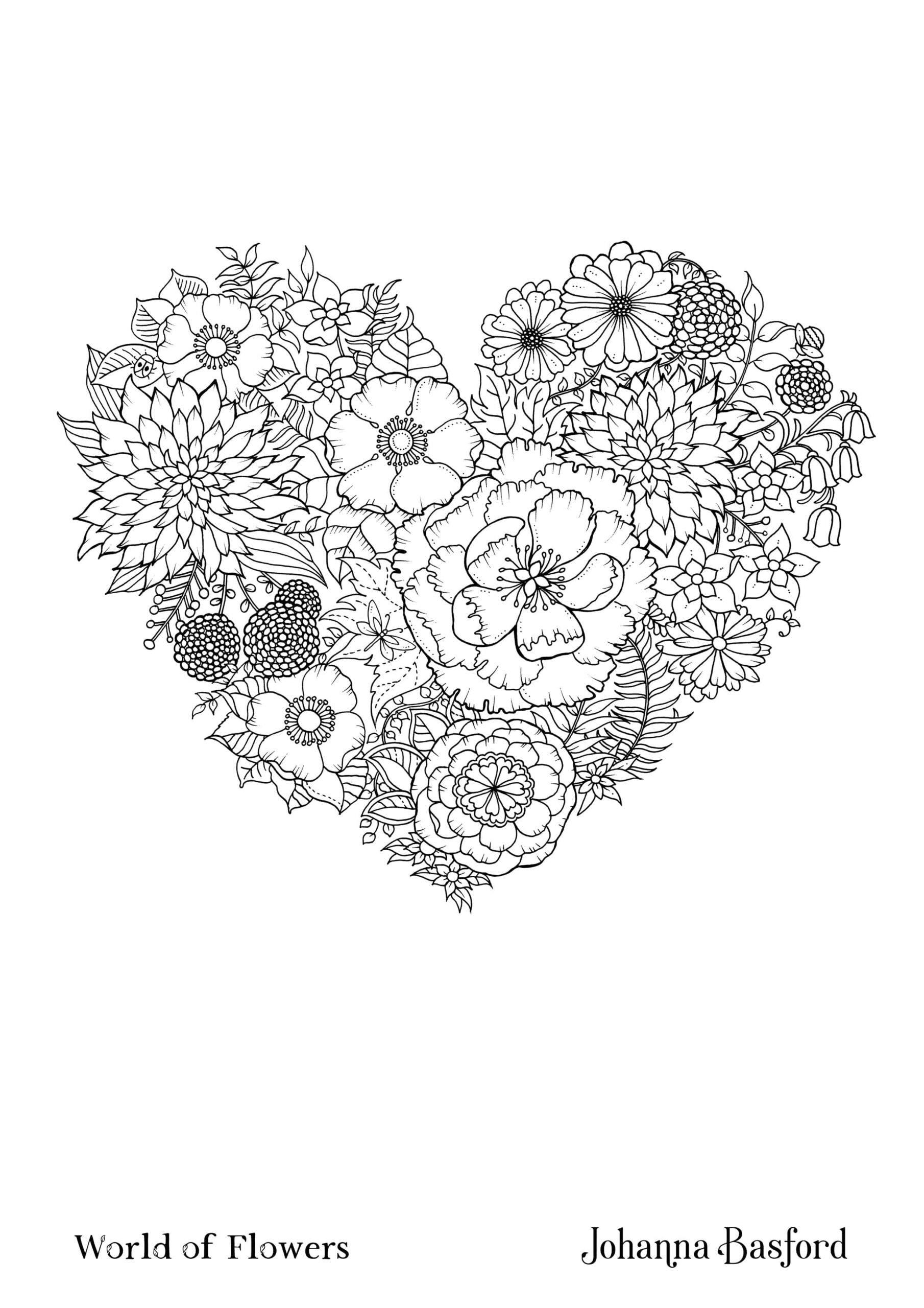 World Of Flowers Valentines Download Johanna Basford 
