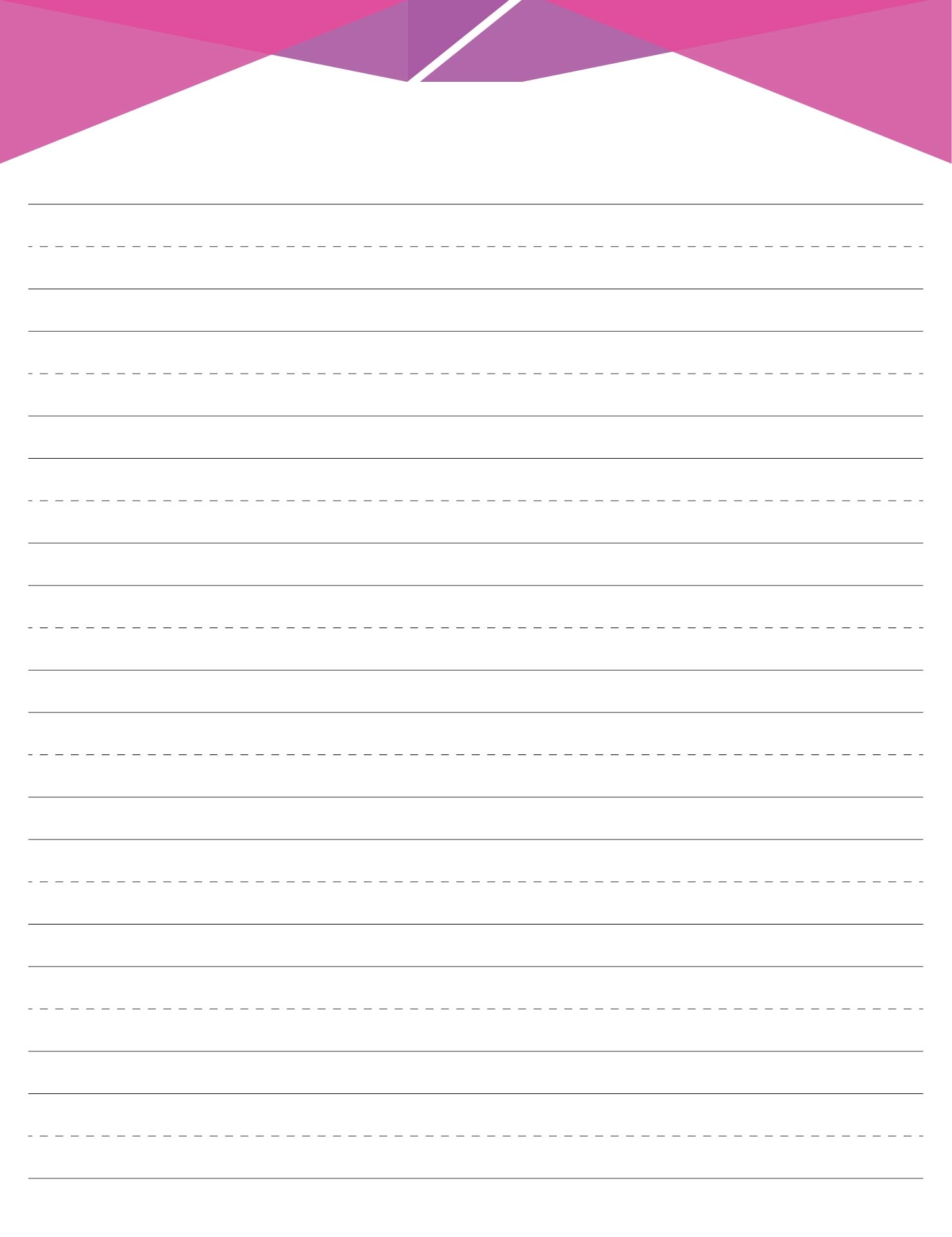 Writing Pad A Kindergarten Writing Paper With Lines For Kids Free 