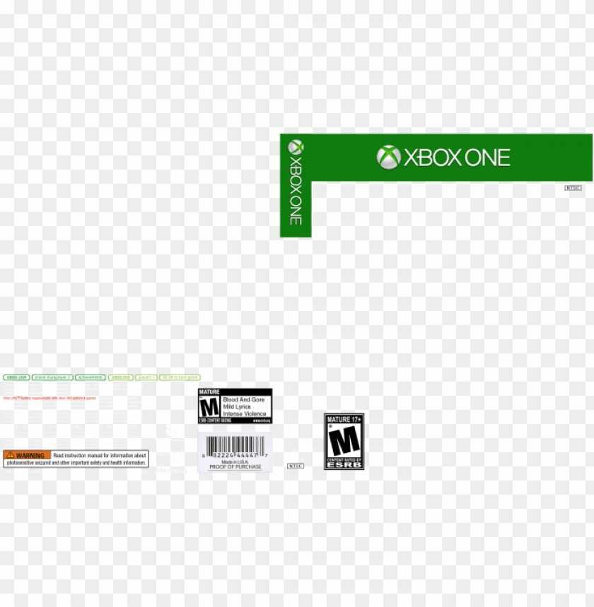 Xbox One Template Blank Xbox One Game Cover PNG Transparent With 