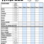 Yardzee Digital Score Card U0026 Rules Printable Instant Download Digital File PDF Score Sheet Cricut Yard Games