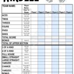 Yardzee Score Card U0026 Rules Printable PDF digital Download Etsy