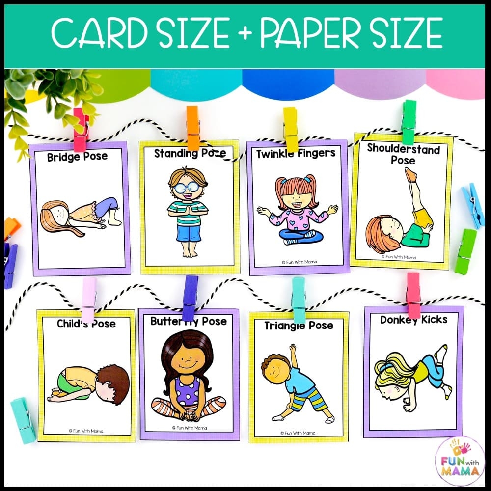 Yoga Cards For Kids In Color BW Fun With Mama Shop Yoga Cards For Kids In Color BW Fun With Mama Shop