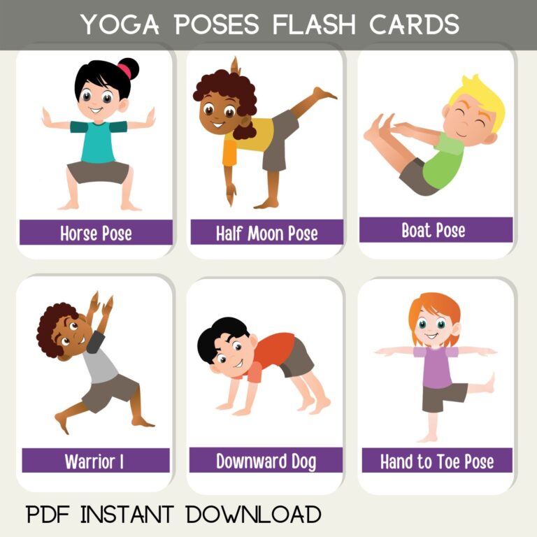 Yoga Poses Positions Flash Cards Children Preschool Educational Activity SEN KS1 KS2 Etsy