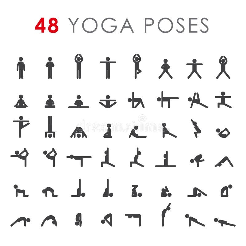 Yoga Stick Figures Stock Illustrations 119 Yoga Stick Figures 