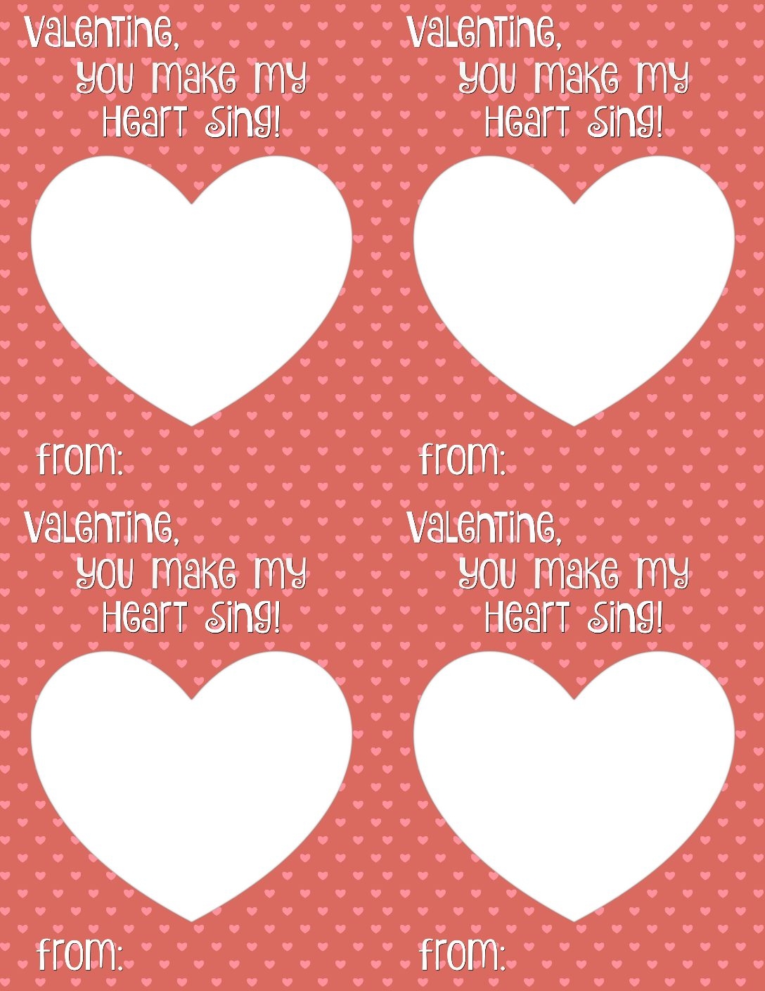 free printable valentine cards