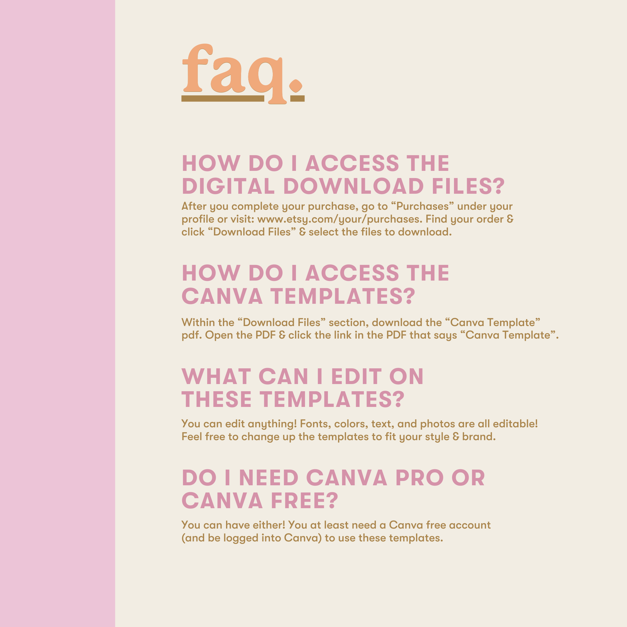 Young Living Printable Order Form Editable Canva Template 