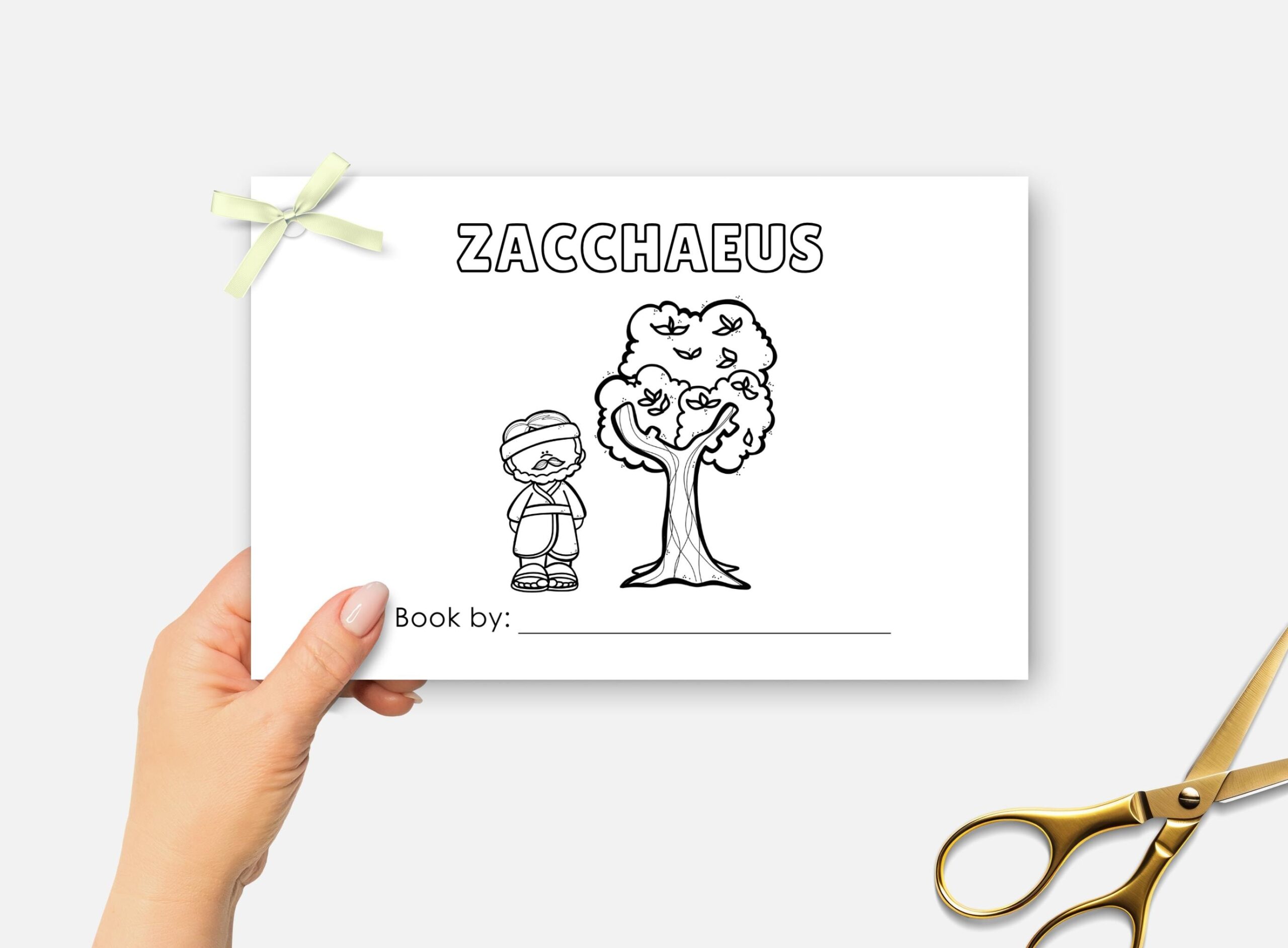 Zacchaeus Coloring Page Etsy
