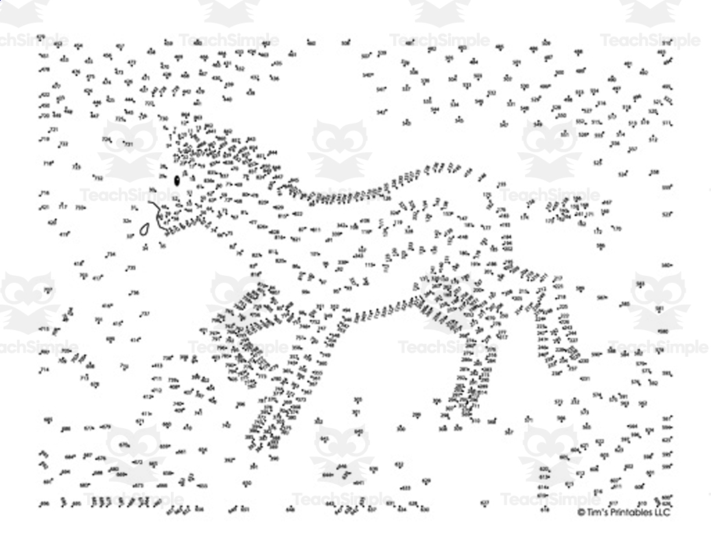 Zebra Extreme Difficulty Dot to Dot Connect The Dots PDF By 