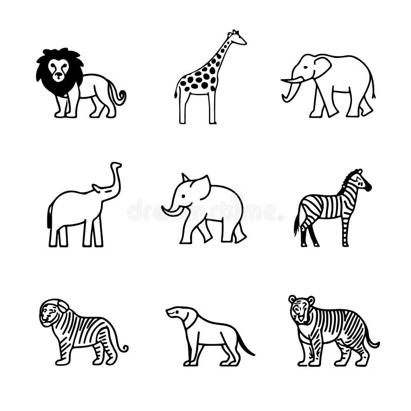 Zoo Animals Black White Stock Illustrations 29 614 Zoo Animals Black White Stock Illustrations Vectors U0026 Clipart Dreamstime